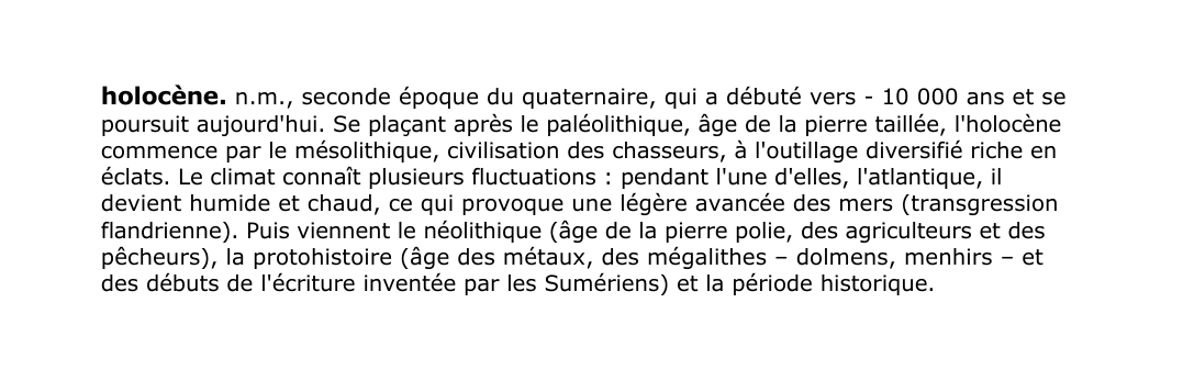 Prévisualisation du document holocène.