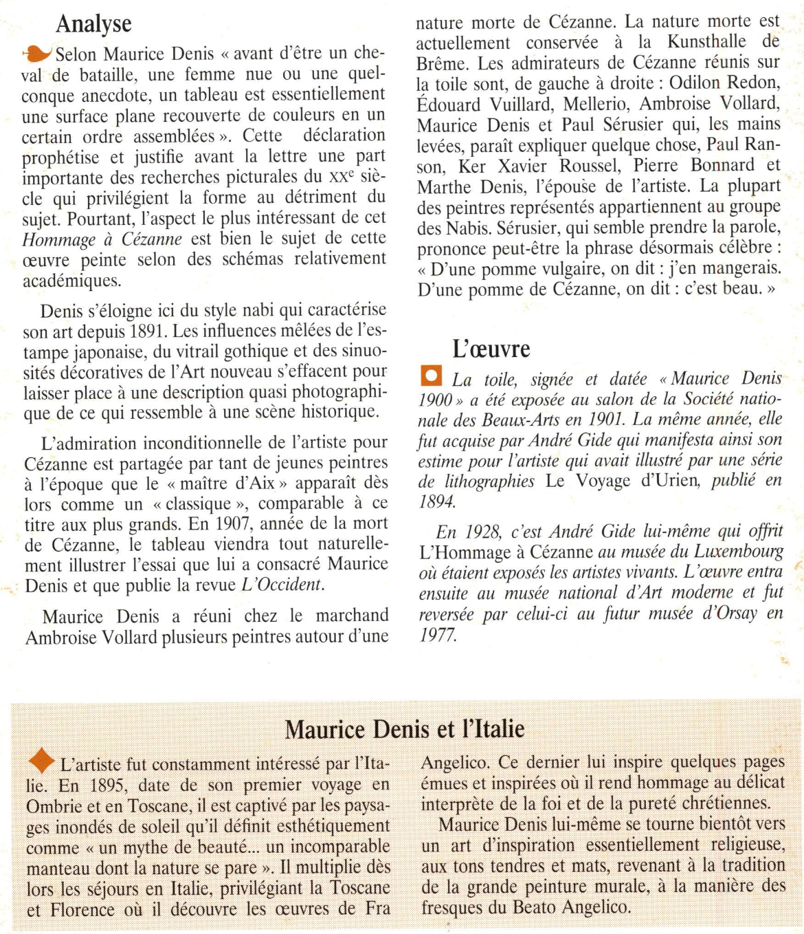 Prévisualisation du document HOMMAGE À CÉZANNE de DENIS Maurice