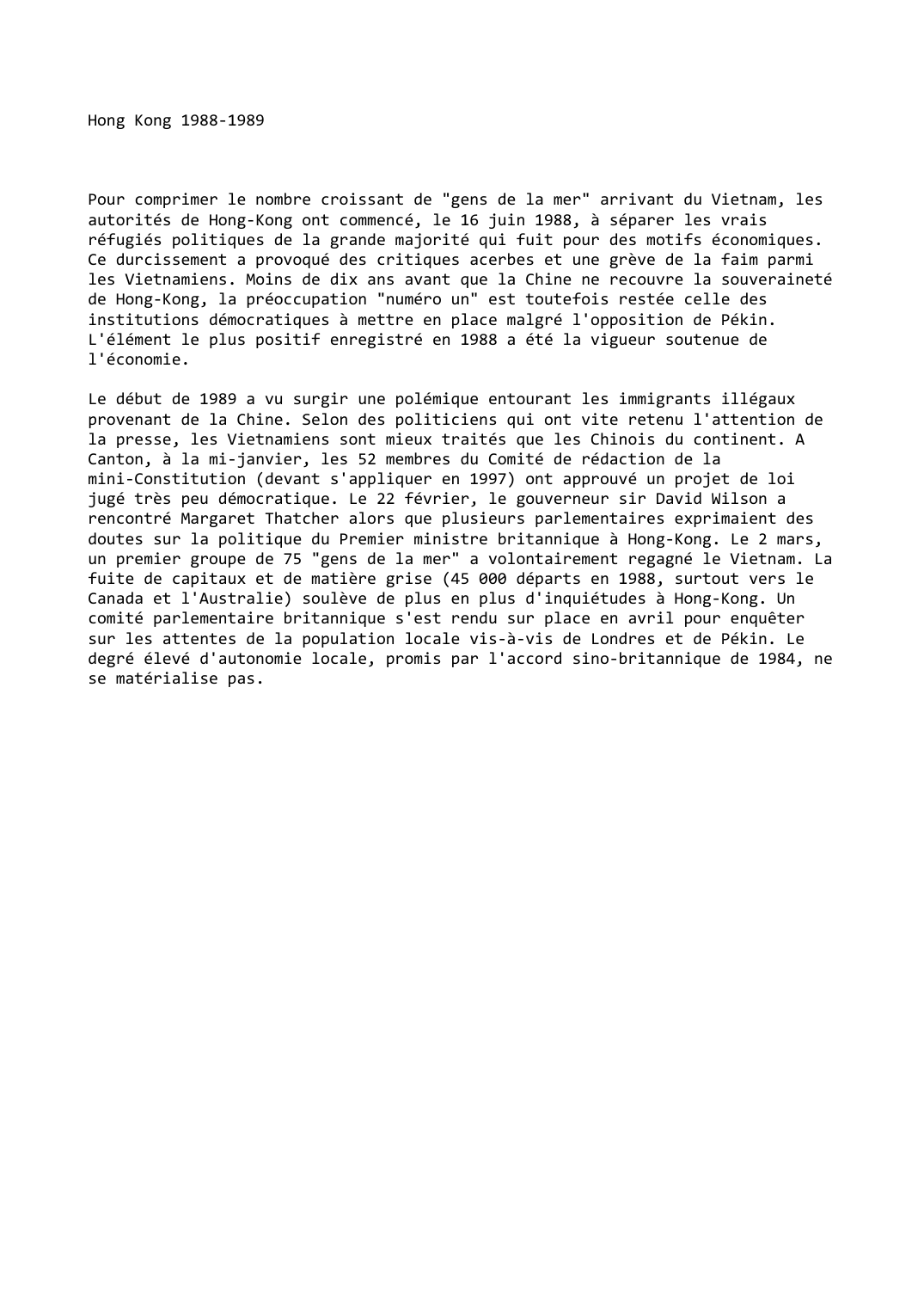 Prévisualisation du document Hong Kong (1988-1989)