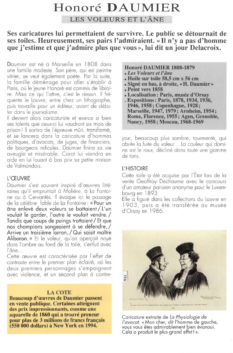 Prévisualisation du document Honoré DAUMIER:LES VOLEURS ET L'ÂNE.