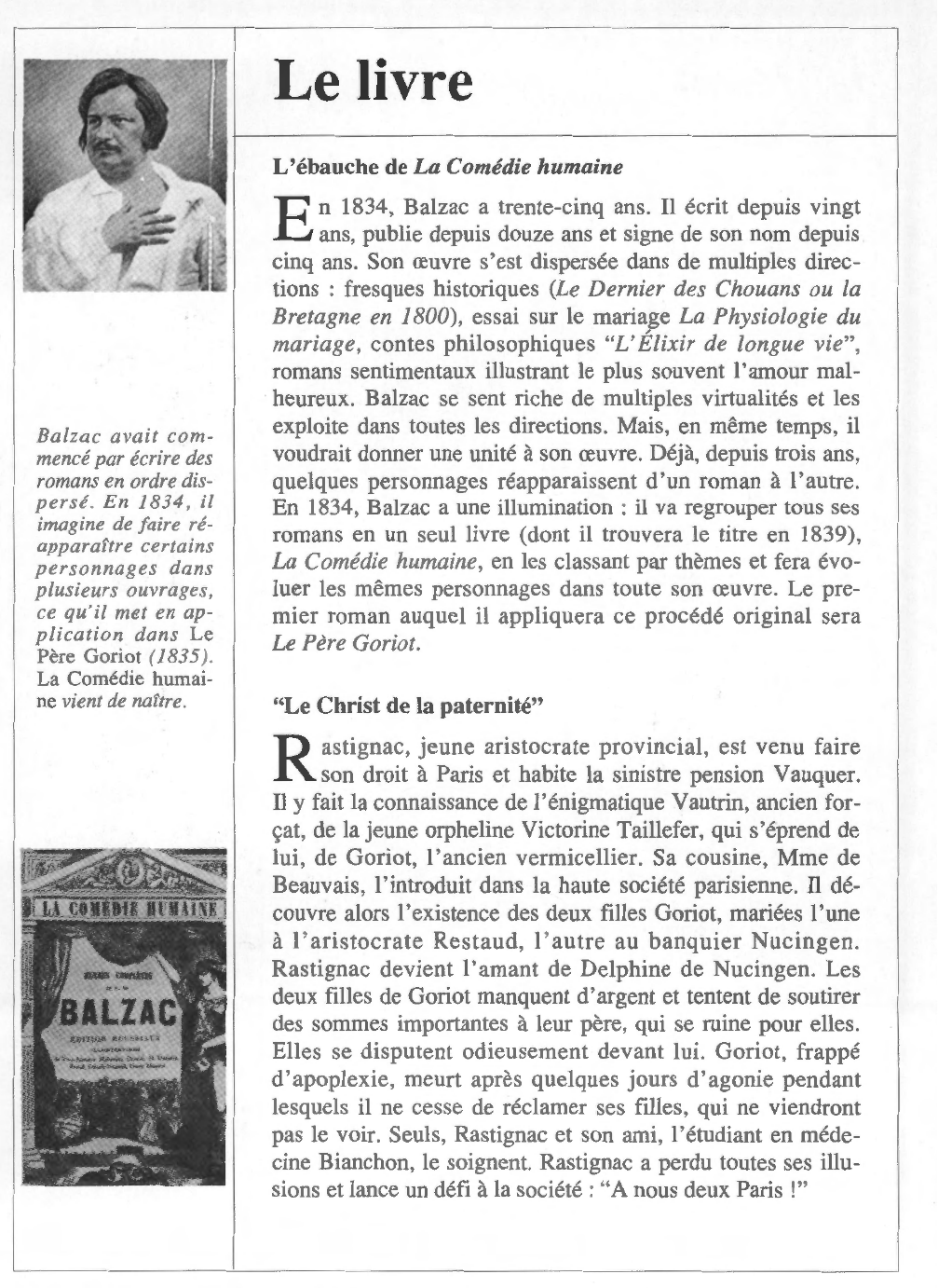 Prévisualisation du document Honoré de BALZAC : Le Père Goriot