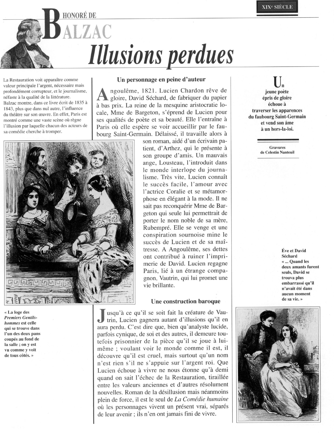 Prévisualisation du document HONORÉ DE BALZAC: Illusions perdues.