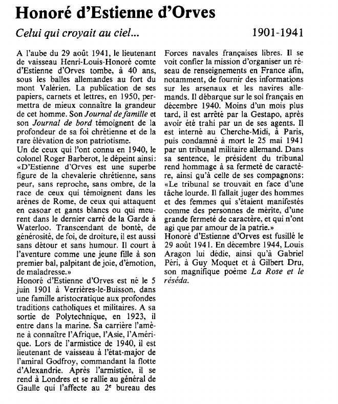 Prévisualisation du document Honoré d'Estienne d'OrvesCelui qui croyait au ciel.