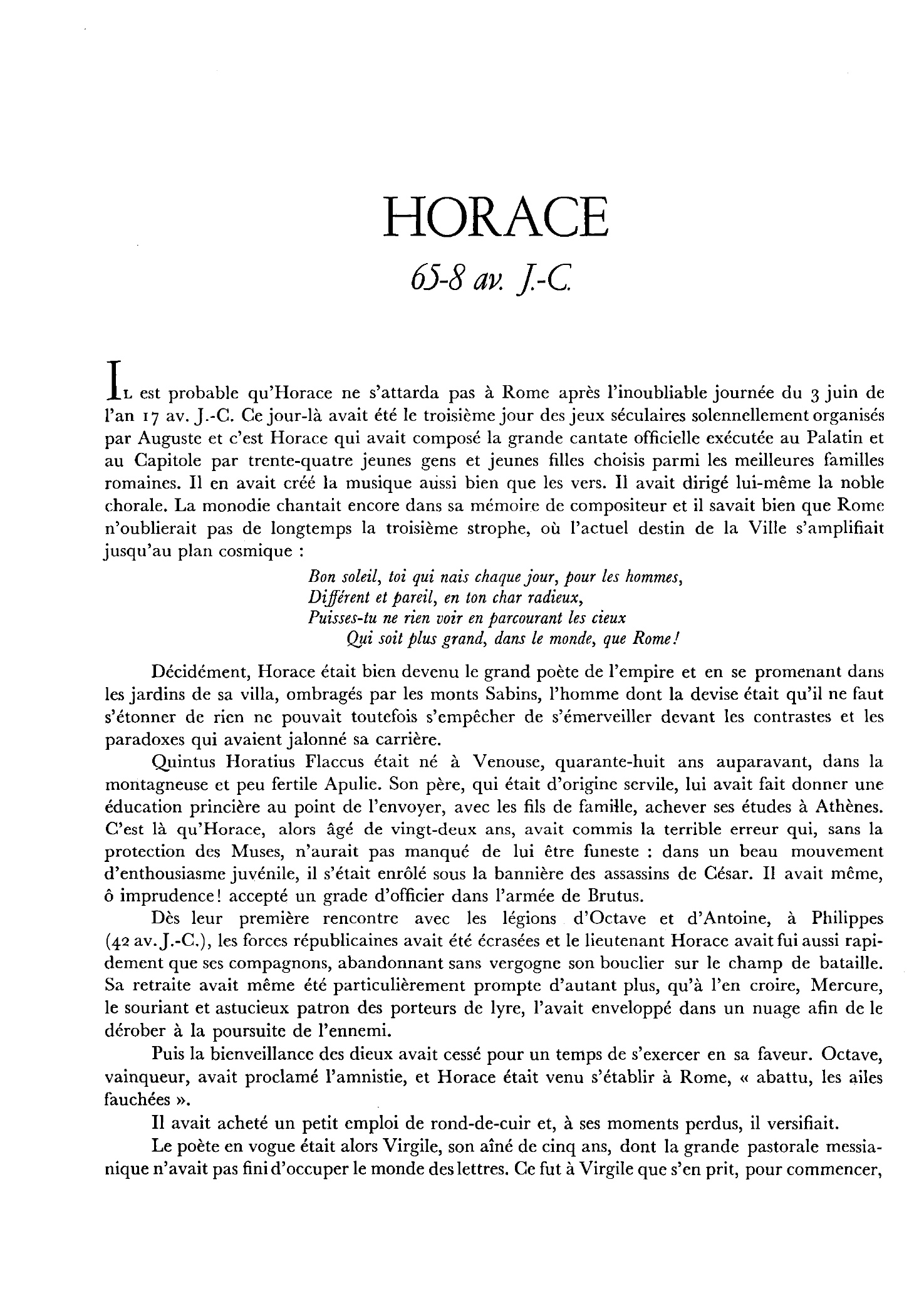Prévisualisation du document Horace