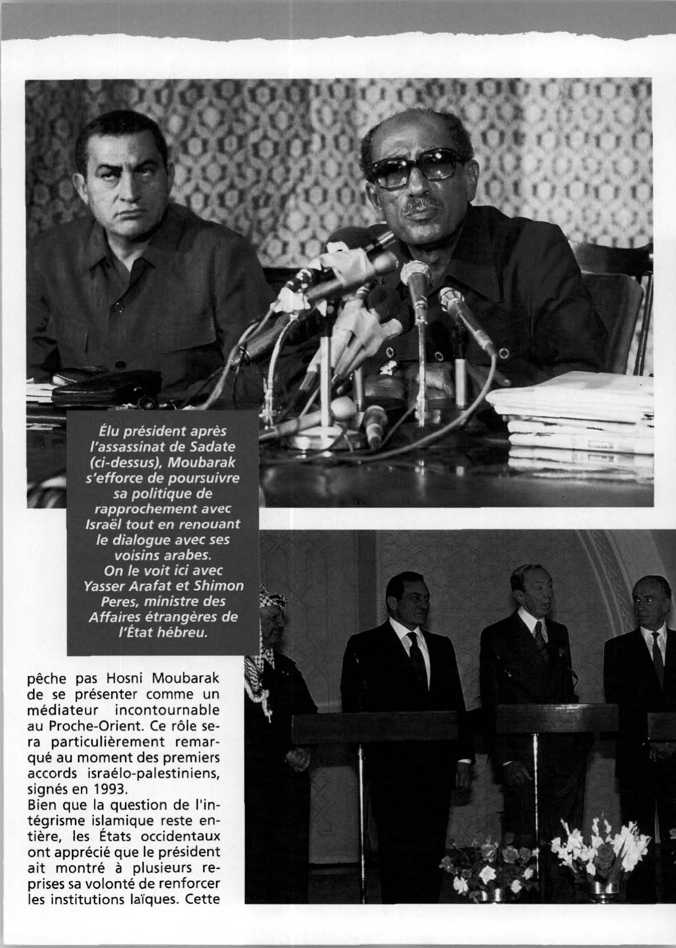 Prévisualisation du document Hosni Moubarak, successeur de Sadate