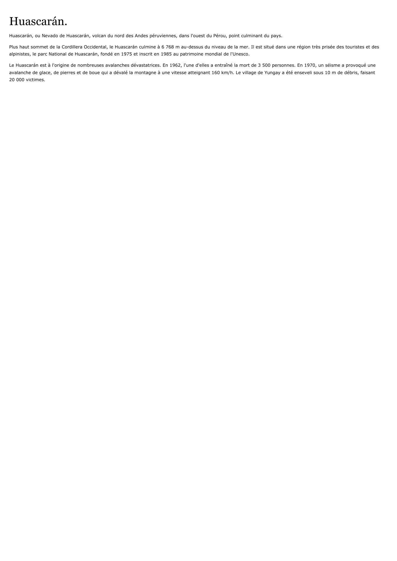 Prévisualisation du document Huascarán.