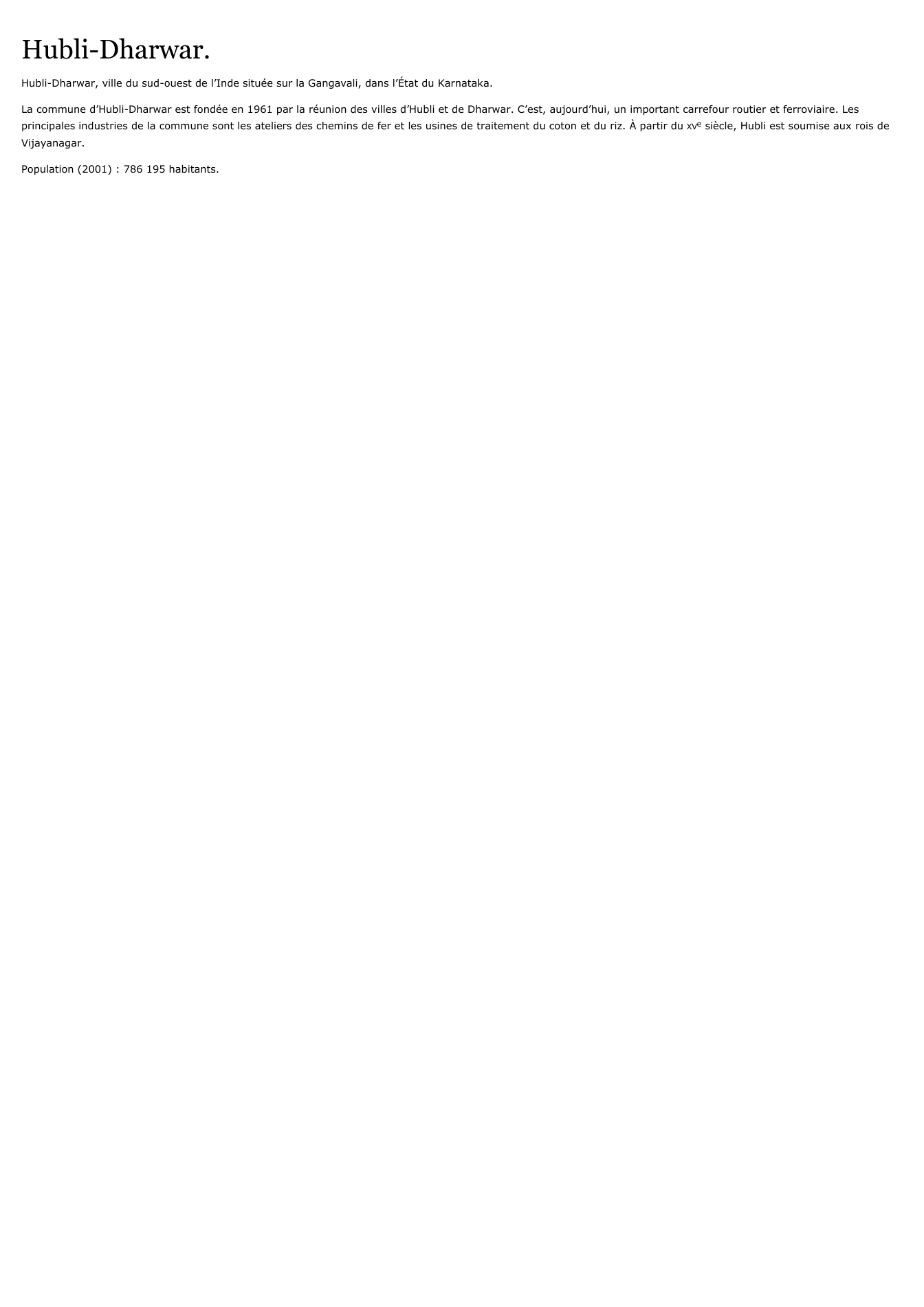 Prévisualisation du document Hubli-Dharwar.