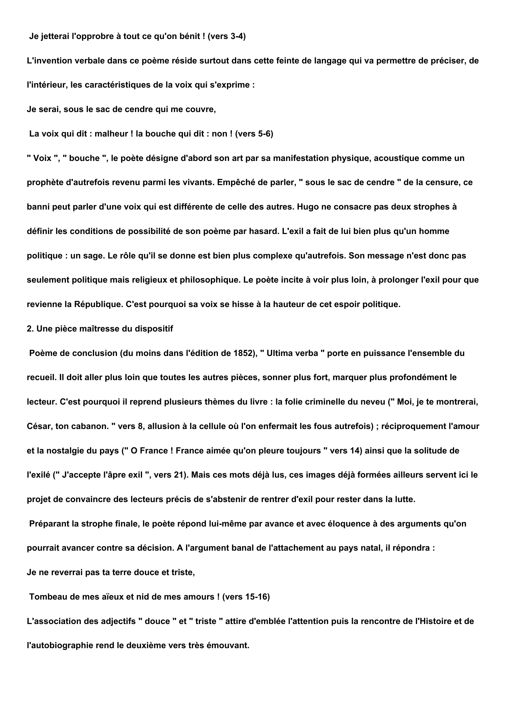 Prévisualisation du document Hugo, Les Châtiments (1853)    Ultima verba