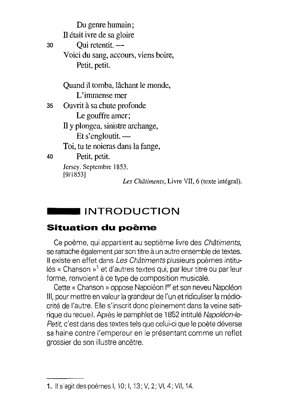 Prévisualisation du document HUGO: Les Châtiments, Livre VII, 6 (texte intégral). Lecture méthodique