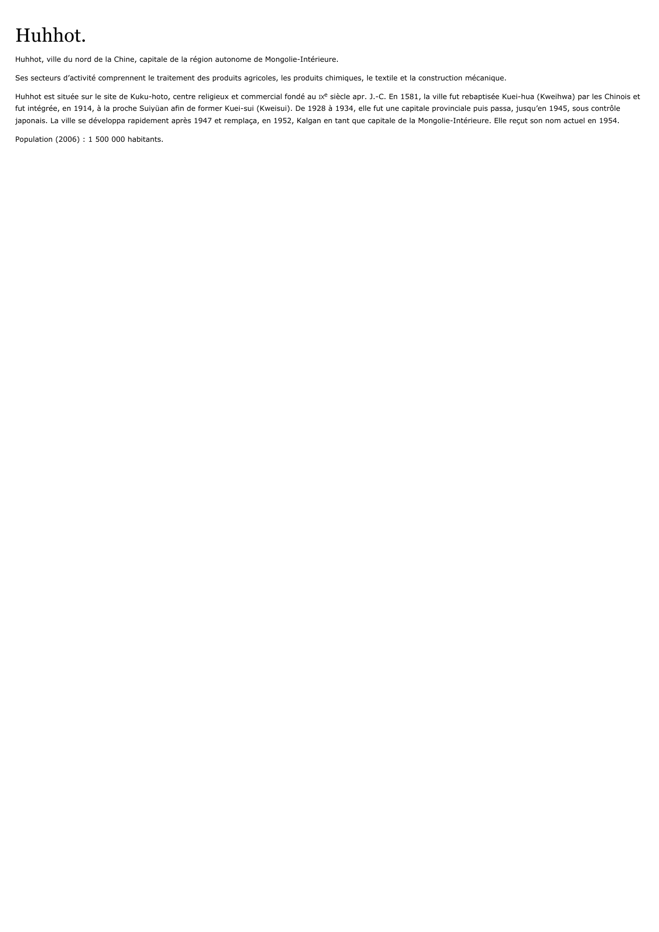 Prévisualisation du document Huhhot.