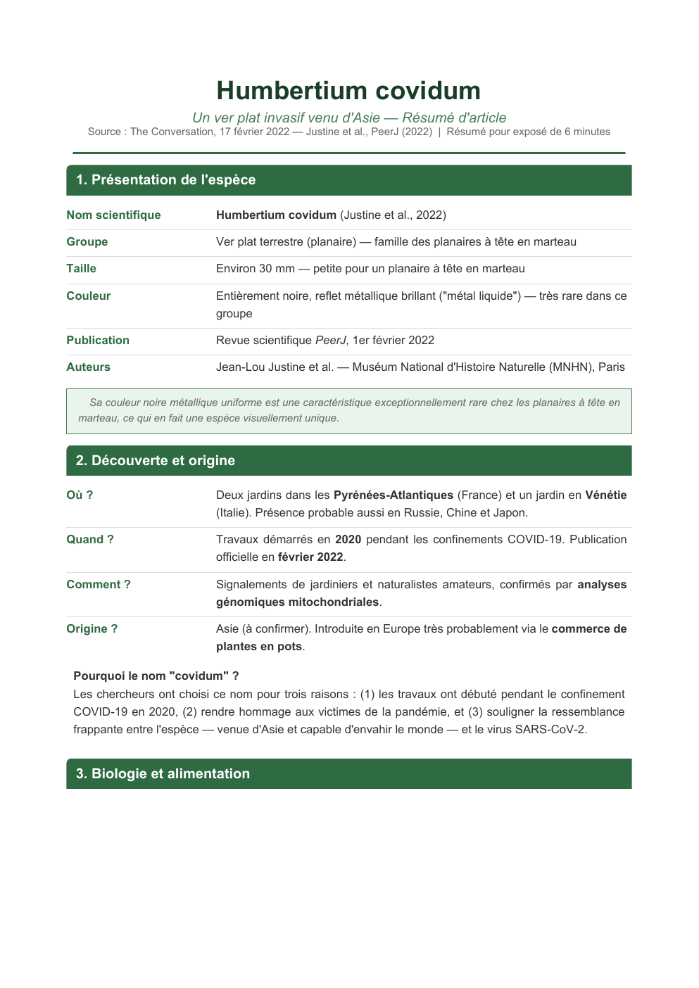 Prévisualisation du document Humbertium covidum
