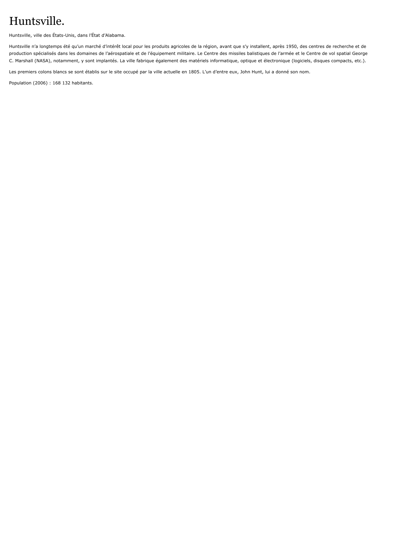 Prévisualisation du document Huntsville.