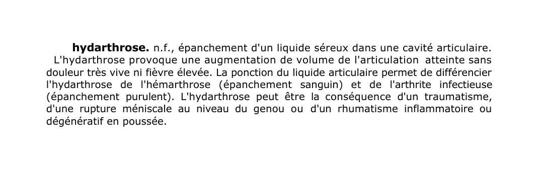 Prévisualisation du document hydarthrose.