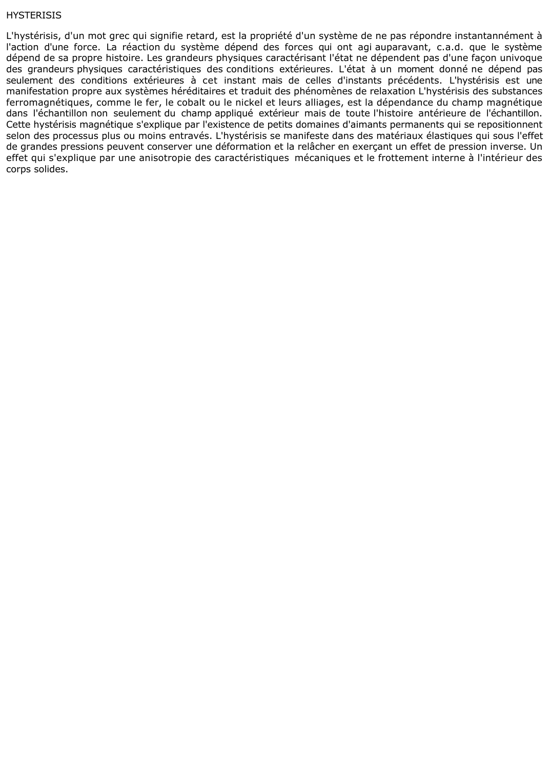 Prévisualisation du document HYSTERISIS