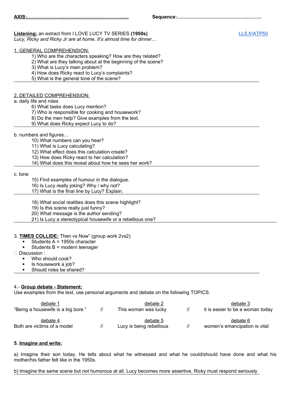 Prévisualisation du document I love lucy