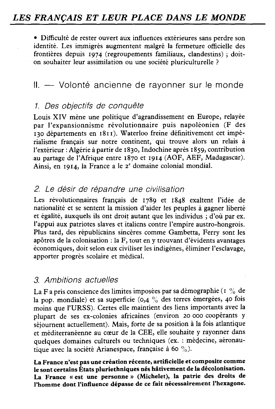 Prévisualisation du document IDENTITÉ ET AMBITIONS NATIONALES