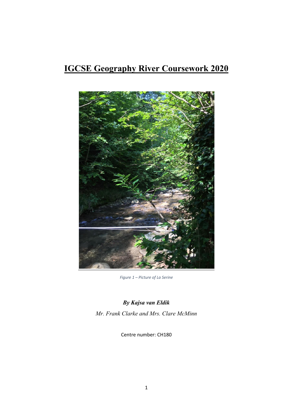 Prévisualisation du document IGCSE Geography River Coursework 2020
