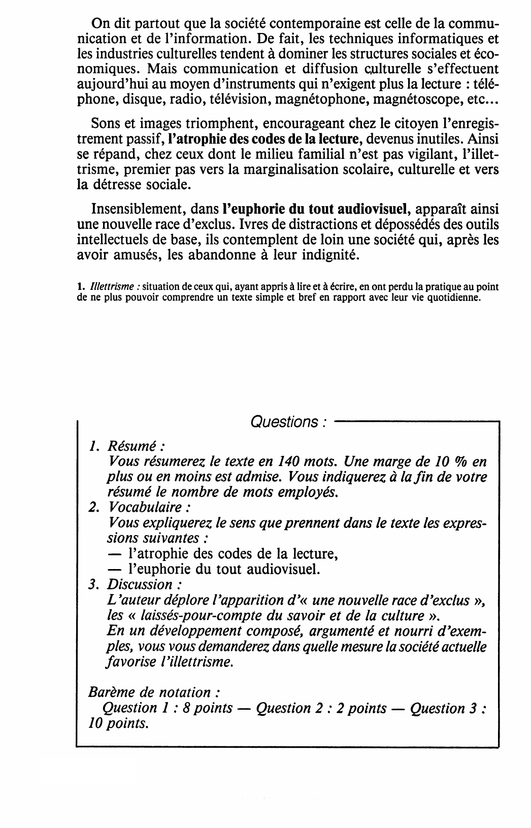 Prévisualisation du document Ignacio RAMONET, Le Monde diplomatique, mai 1988, «Une culture de l'exclusion»