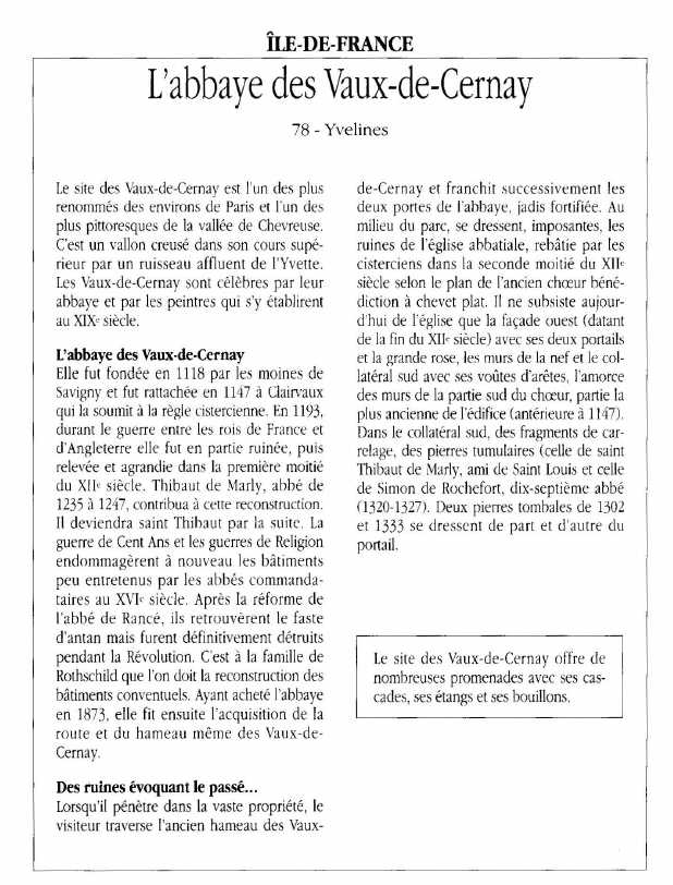 Prévisualisation du document ÎLE-DE-FRANCEL'abbaye des Vaux-de-Cernay.