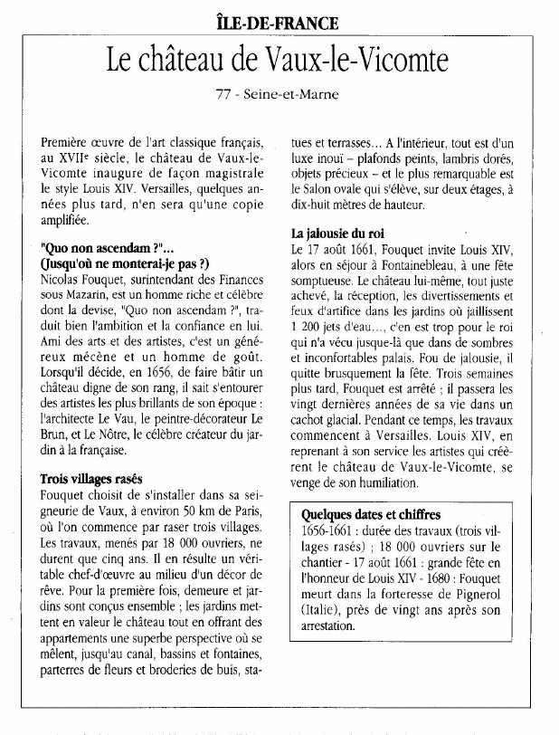 Prévisualisation du document ÎLE-DE-FRANCELe château de Vaux-le-Vicomte.