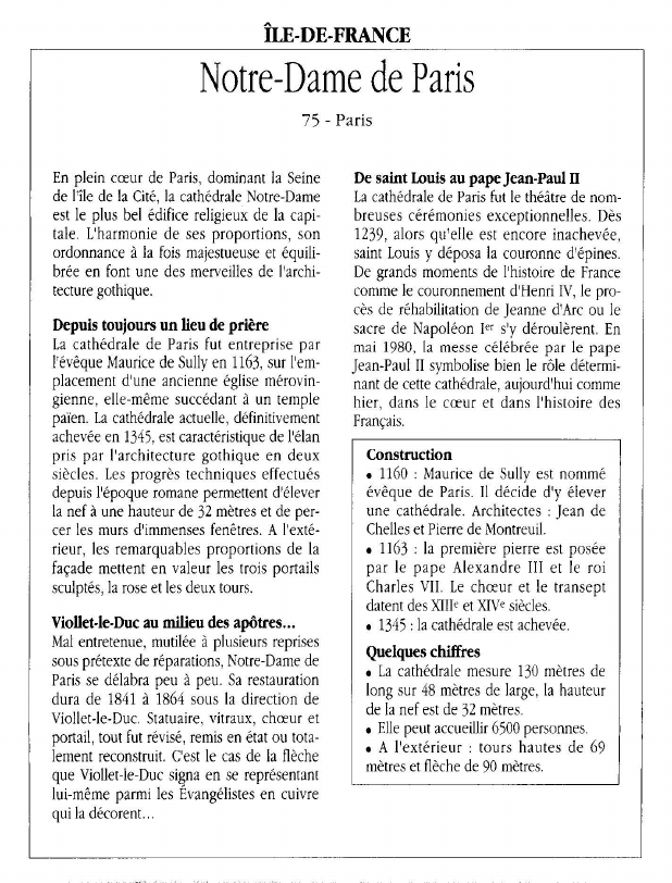 Prévisualisation du document ÎLE-DE-FRANCENotre-Dame de Paris.