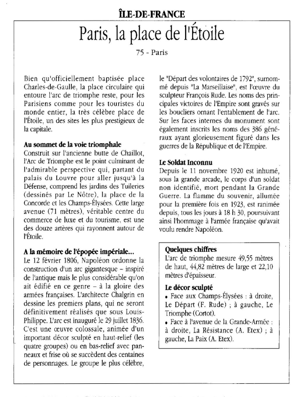 Prévisualisation du document ÎLE-DE-FRANCEParis, la place de l'Étoile.