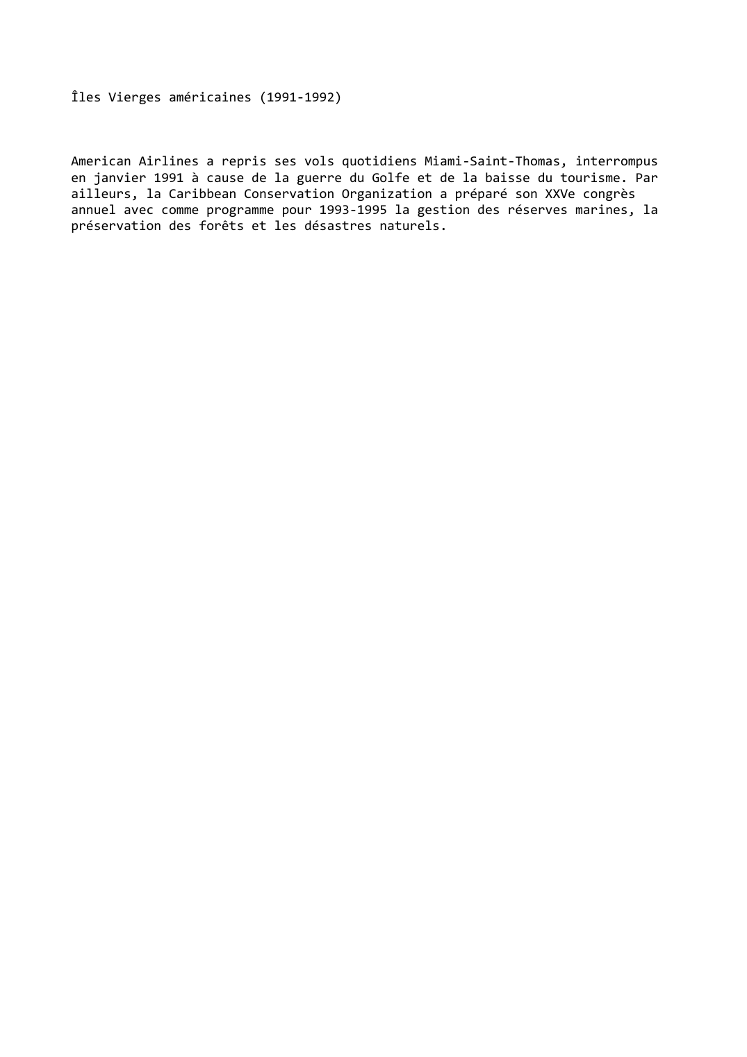 Prévisualisation du document Îles Vierges américaines (1991-1992)