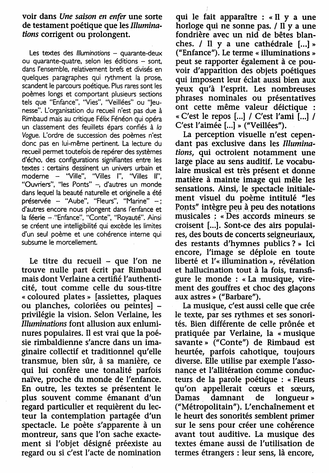 Prévisualisation du document Illuminations d'Arthur Rimbaud (résumé de l'oeuvre & analyse détaillée)