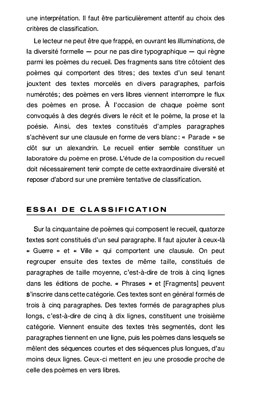 Prévisualisation du document Illuminations: structure du recueil - Rimbaud