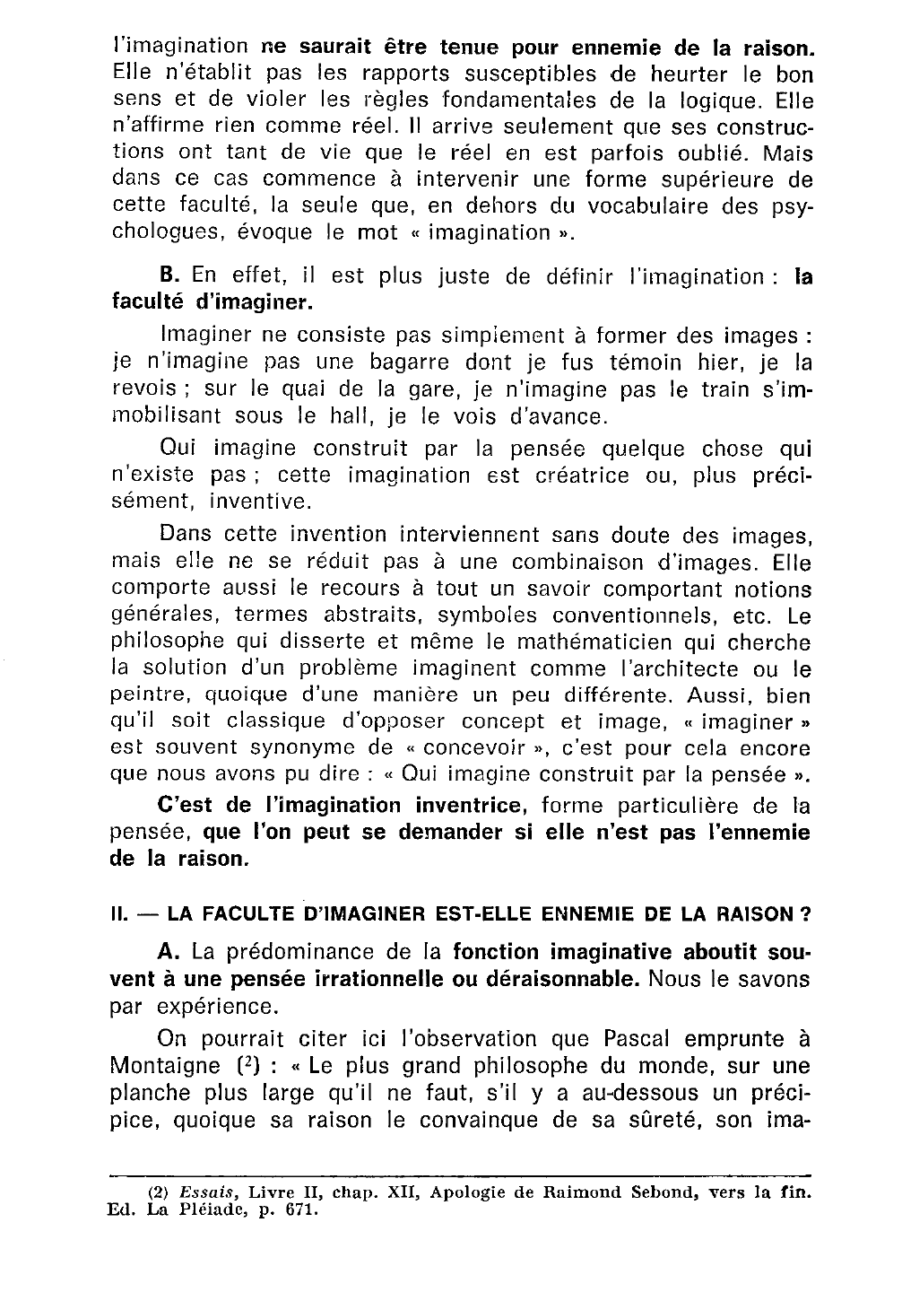 Prévisualisation du document Imagine-t-on sans raison ?