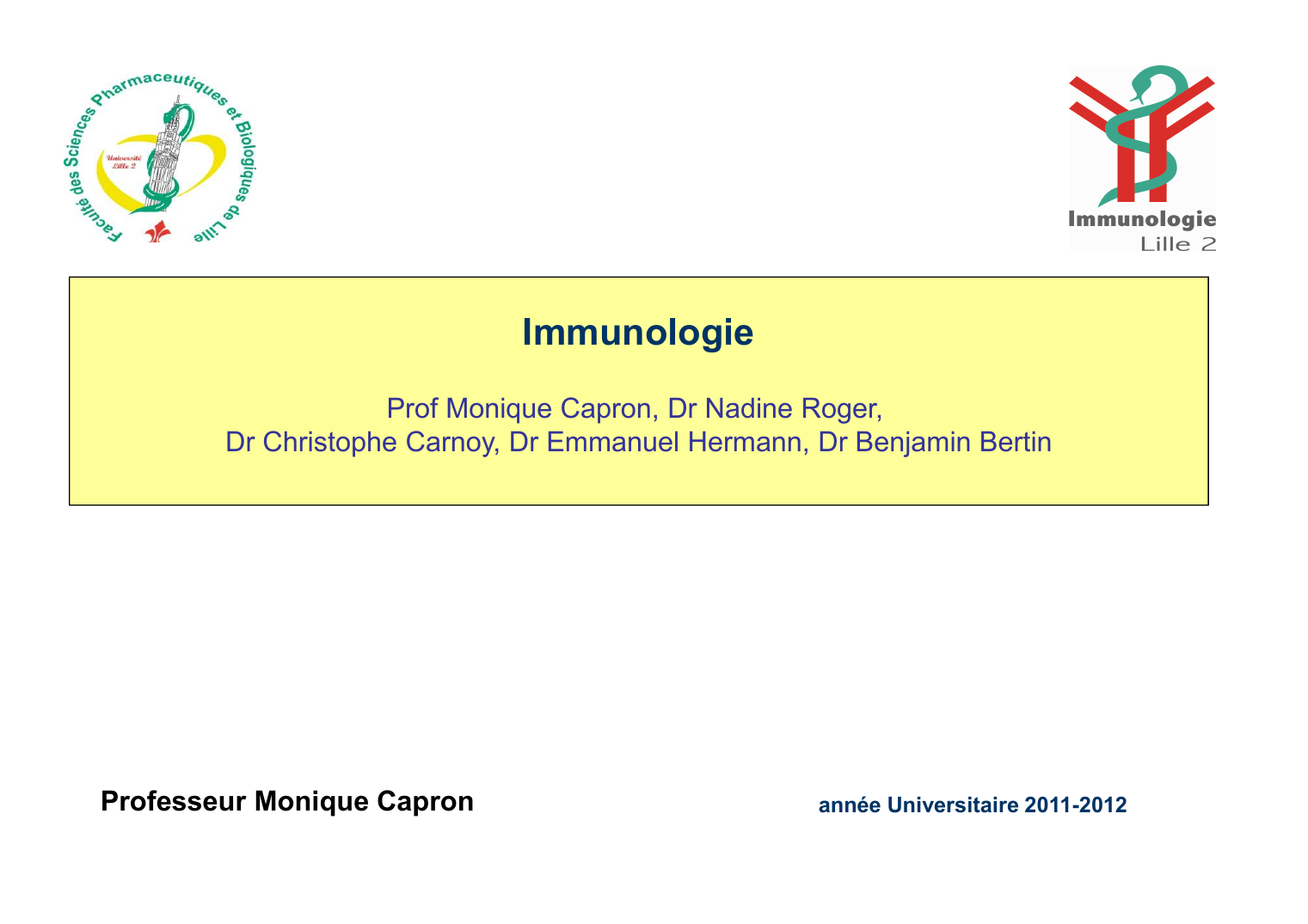Prévisualisation du document Immunologie
