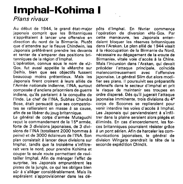 Prévisualisation du document Imphal-Kohima:Plans rivaux.