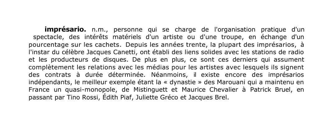 Prévisualisation du document imprésario.