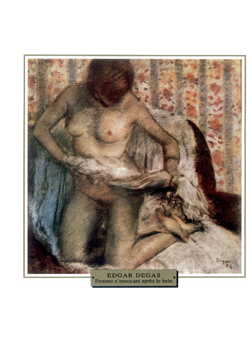 Prévisualisation du document IMPRESSIONNISME

1884

INTIMITÉ

France

Edgar DEGAS
FEMME S'ESSUYANT APRÈS LE BAIN

Plus que tout autre artiste de sa génération, Degas...