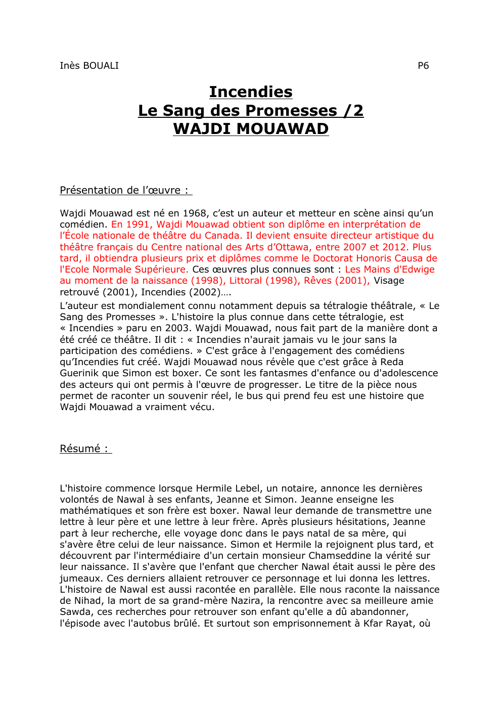 Prévisualisation du document Incendies Le Sang des Promesses /2 WAJDI MOUAWAD