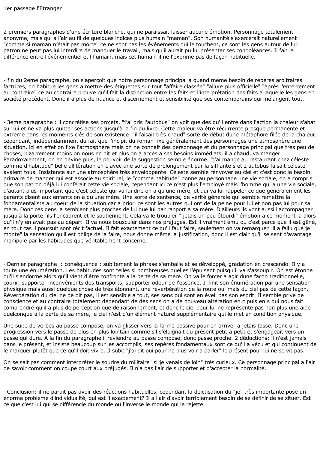 Prévisualisation du document Incipit L'étranger de Camus. Analyse linéaire.