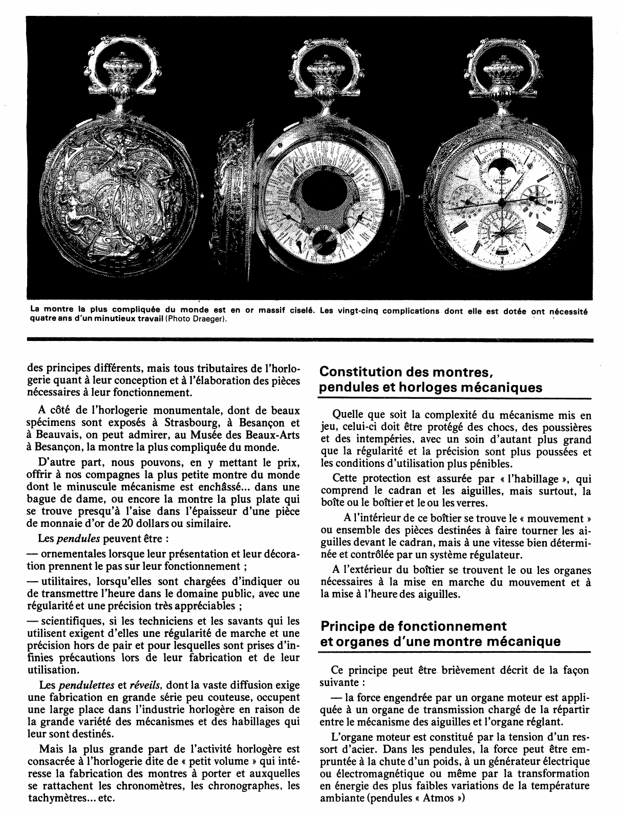 Prévisualisation du document INDUSTRIE HORLOGÈRE : Horlogerie atomique mécanique, électrique, Principes de fonctionnement et fabrication L'HORLOGERIE