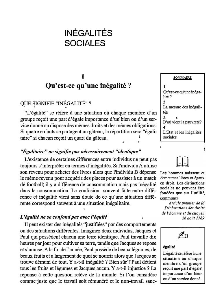 Prévisualisation du document INÉGALITÉS SOCIALES