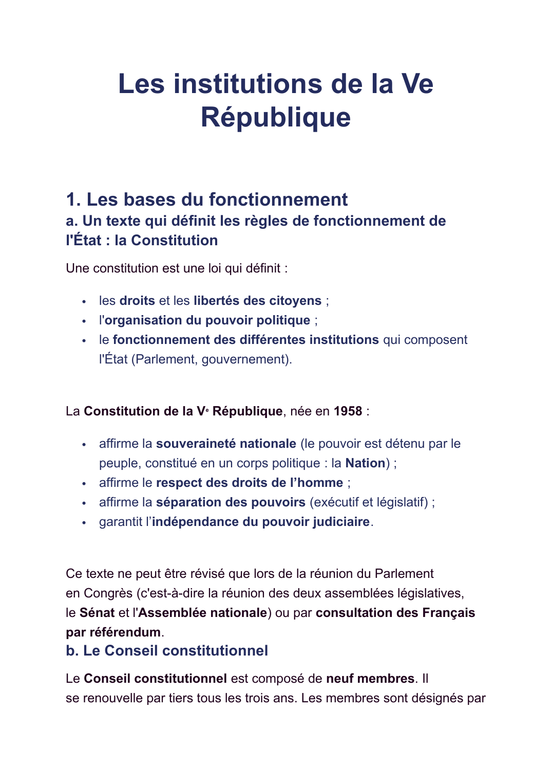 Prévisualisation du document institutions de la Ve République