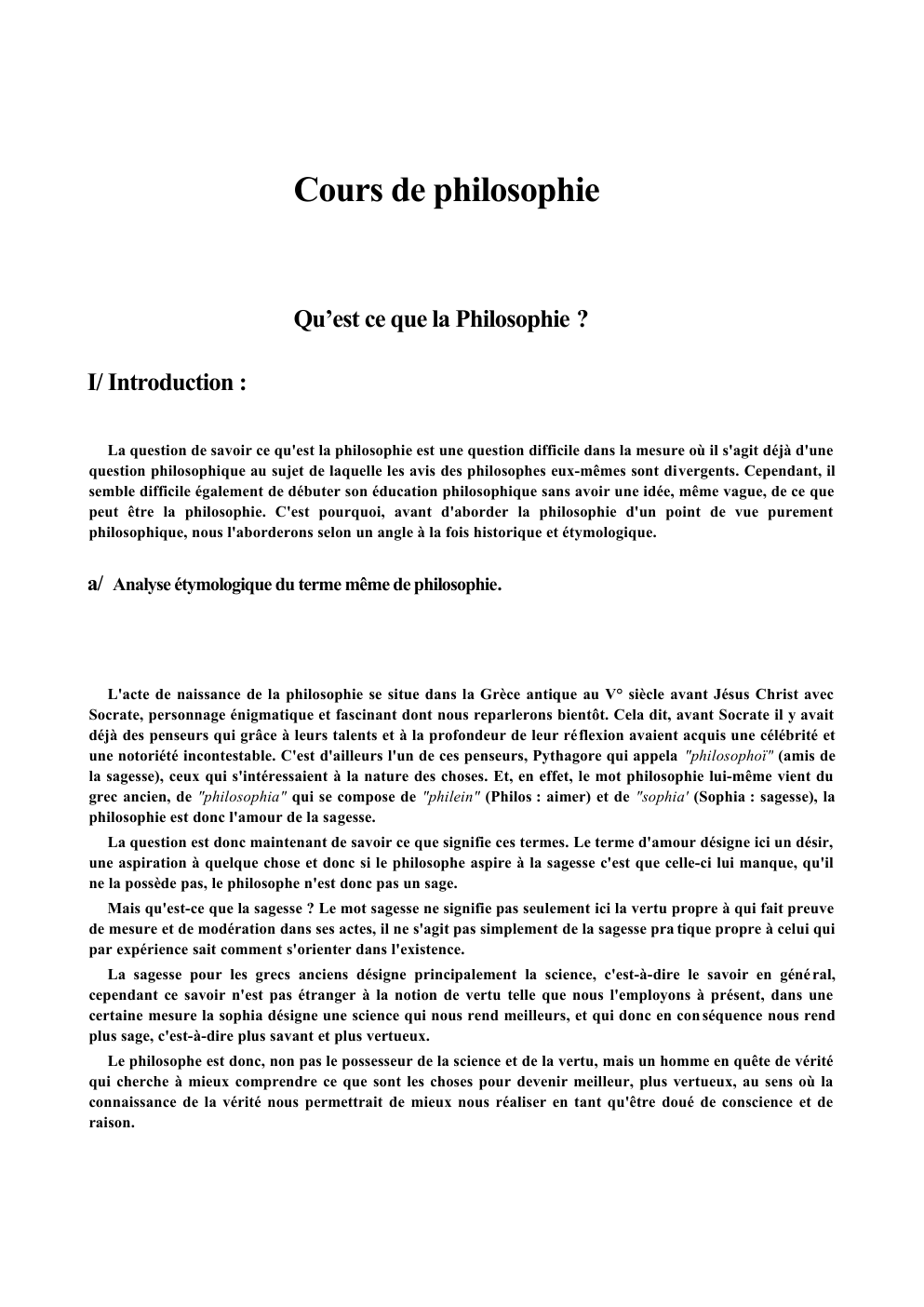 Prévisualisation du document Introduction à la Philosophie