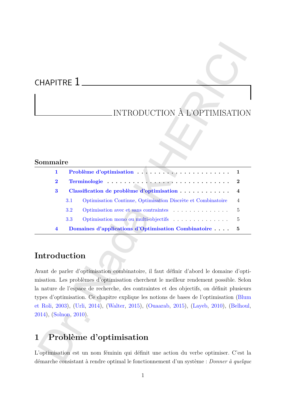 Prévisualisation du document Introduction à l'optimisation