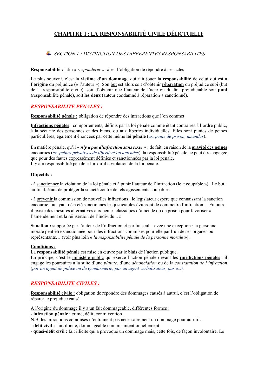 Prévisualisation du document Introduction au droit de la responsabilité