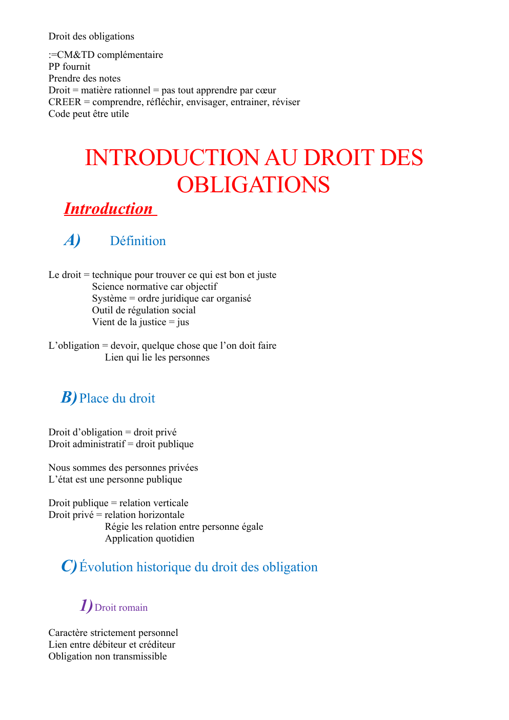 Prévisualisation du document INTRODUCTION AU DROIT DES OBLIGATIONS