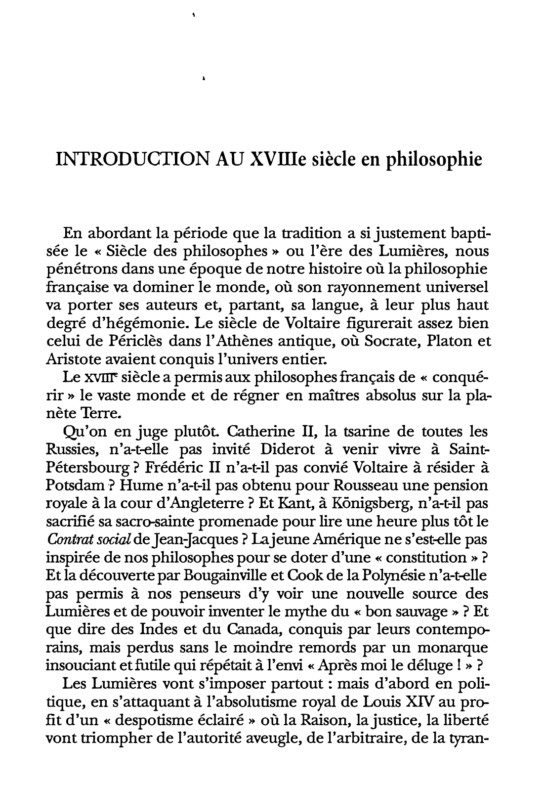 Prévisualisation du document INTRODUCTION AU XVIIIe siècle en philosophie