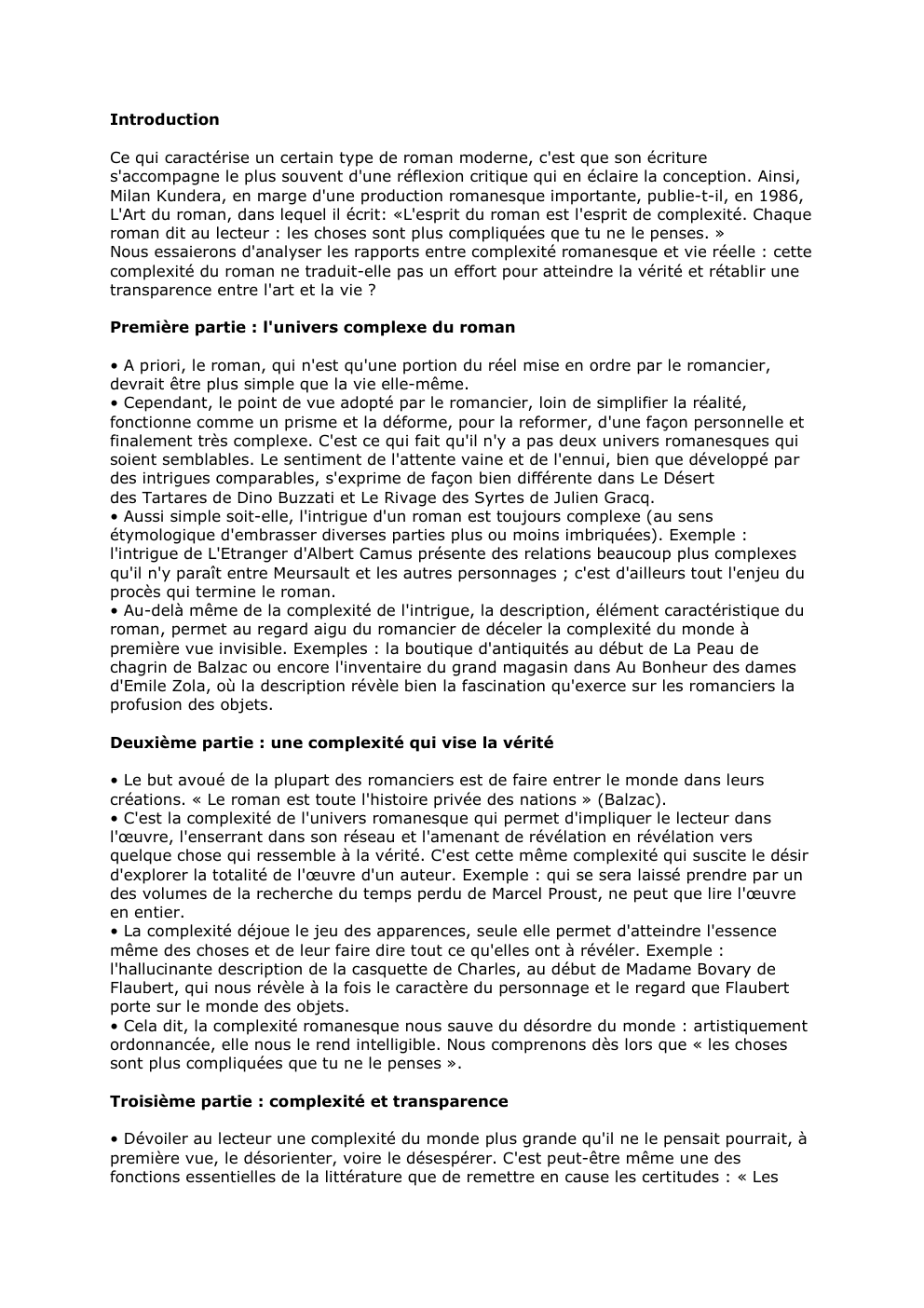 Prévisualisation du document Introduction
Ce qui caractérise un certain type de roman moderne, c'est que son écriture
s'accompagne le plus souvent d'une réflexion...