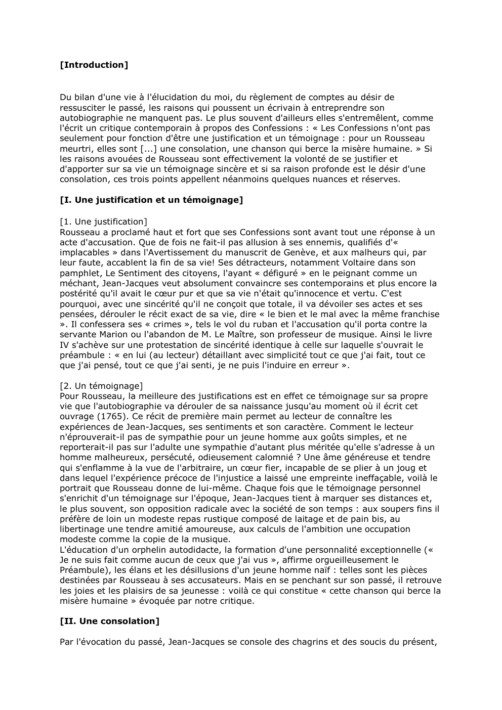 Prévisualisation du document [Introduction]

Du bilan d'une vie à l'élucidation du moi, du règlement de comptes au désir de
ressusciter le passé, les...