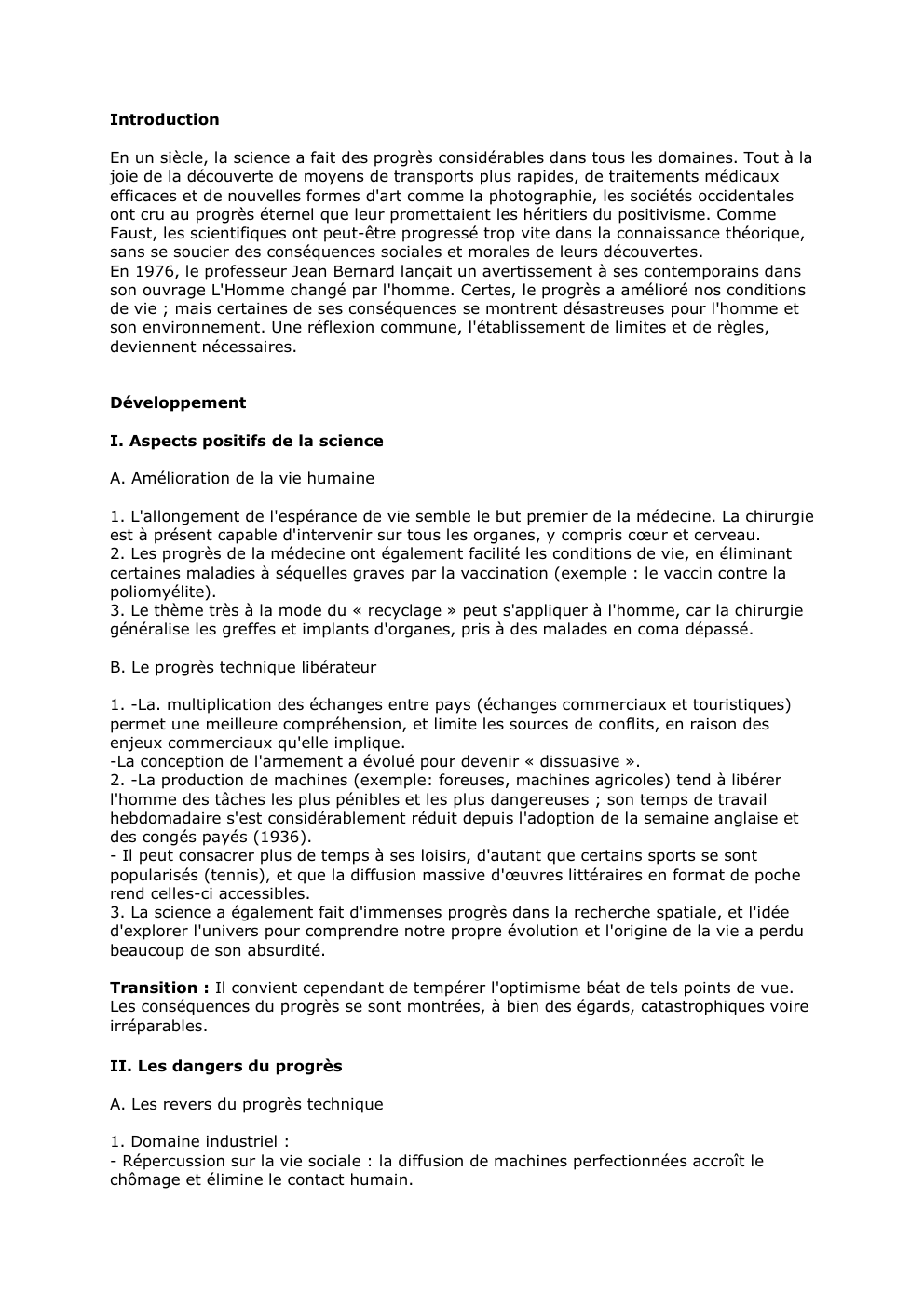 Prévisualisation du document Introduction
En un siècle, la science a fait des progrès considérables dans tous les domaines. Tout à la
joie de...