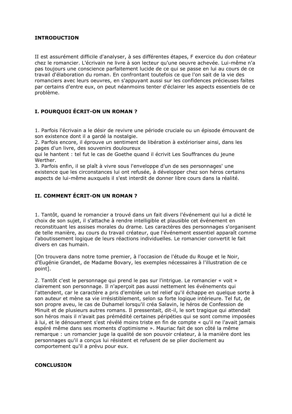 Prévisualisation du document INTRODUCTION

II est assurément difficile d'analyser, à ses différentes étapes, F exercice du don créateur
chez le romancier. L'écrivain ne...