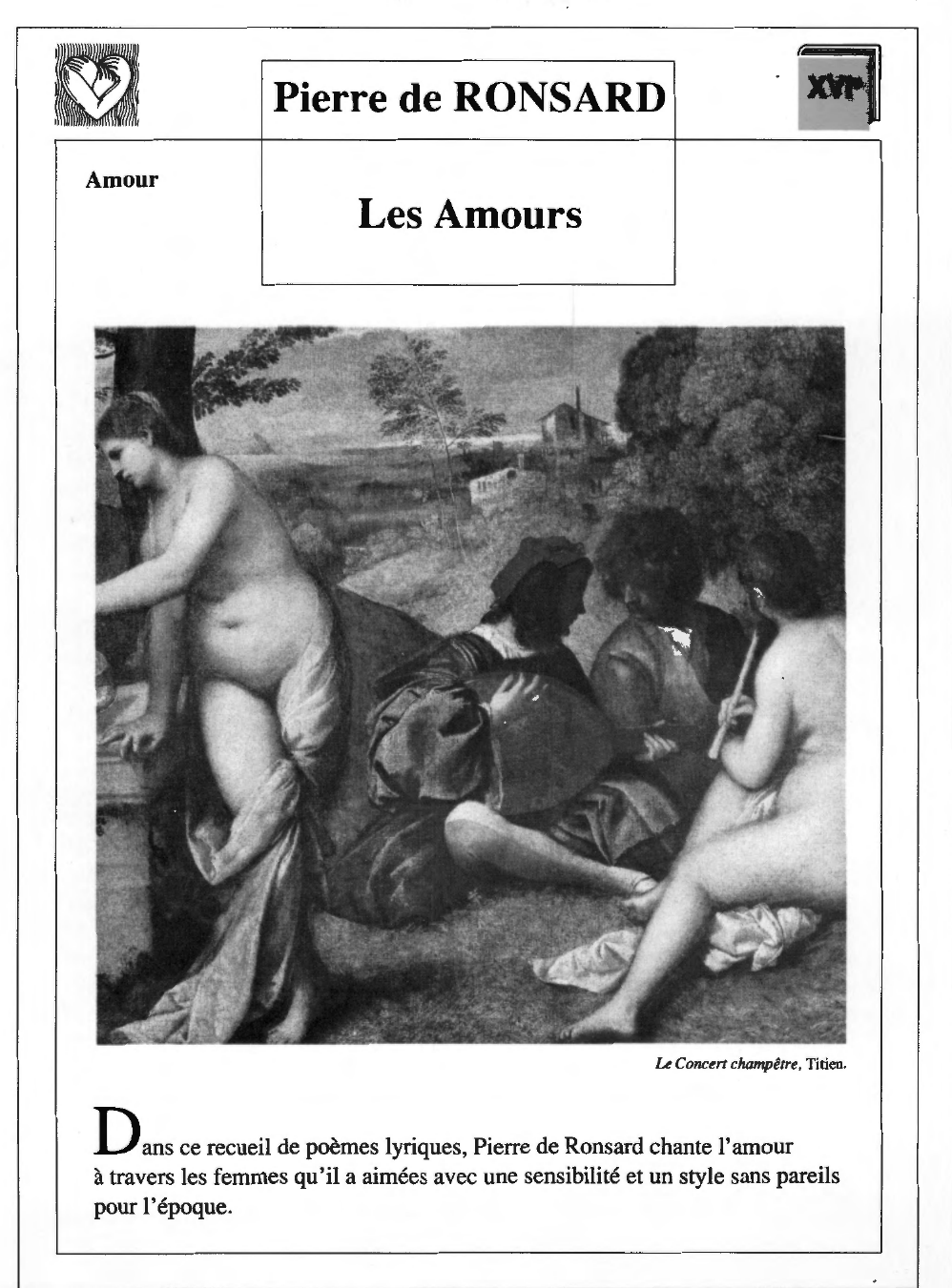 Prévisualisation du document Introduction - les Amours d'Hélène, RONSARD.
