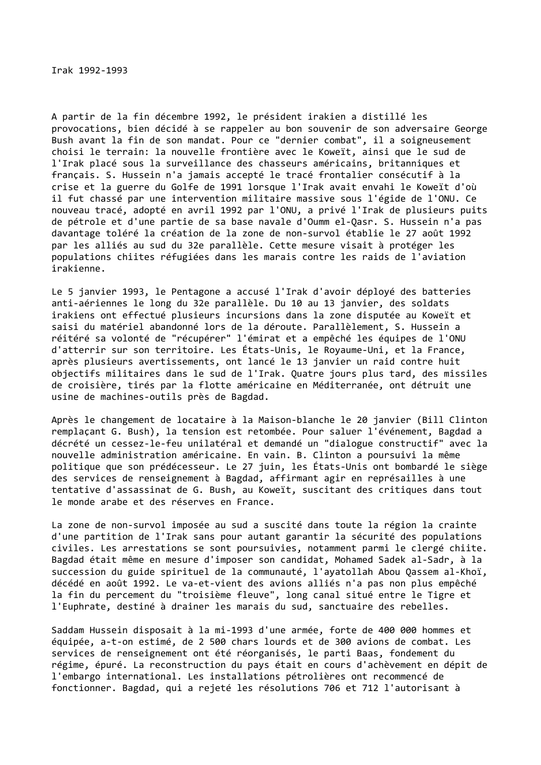 Prévisualisation du document Irak 1992-1993